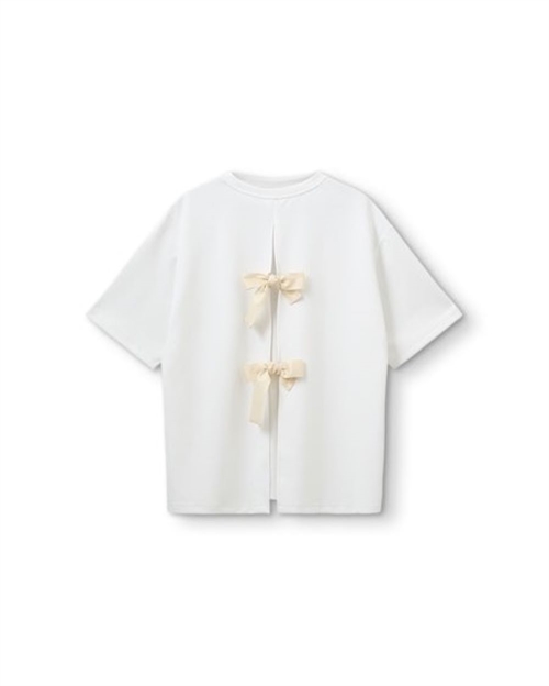THE GARMENT BOW TEE ONE SIZE CREAM